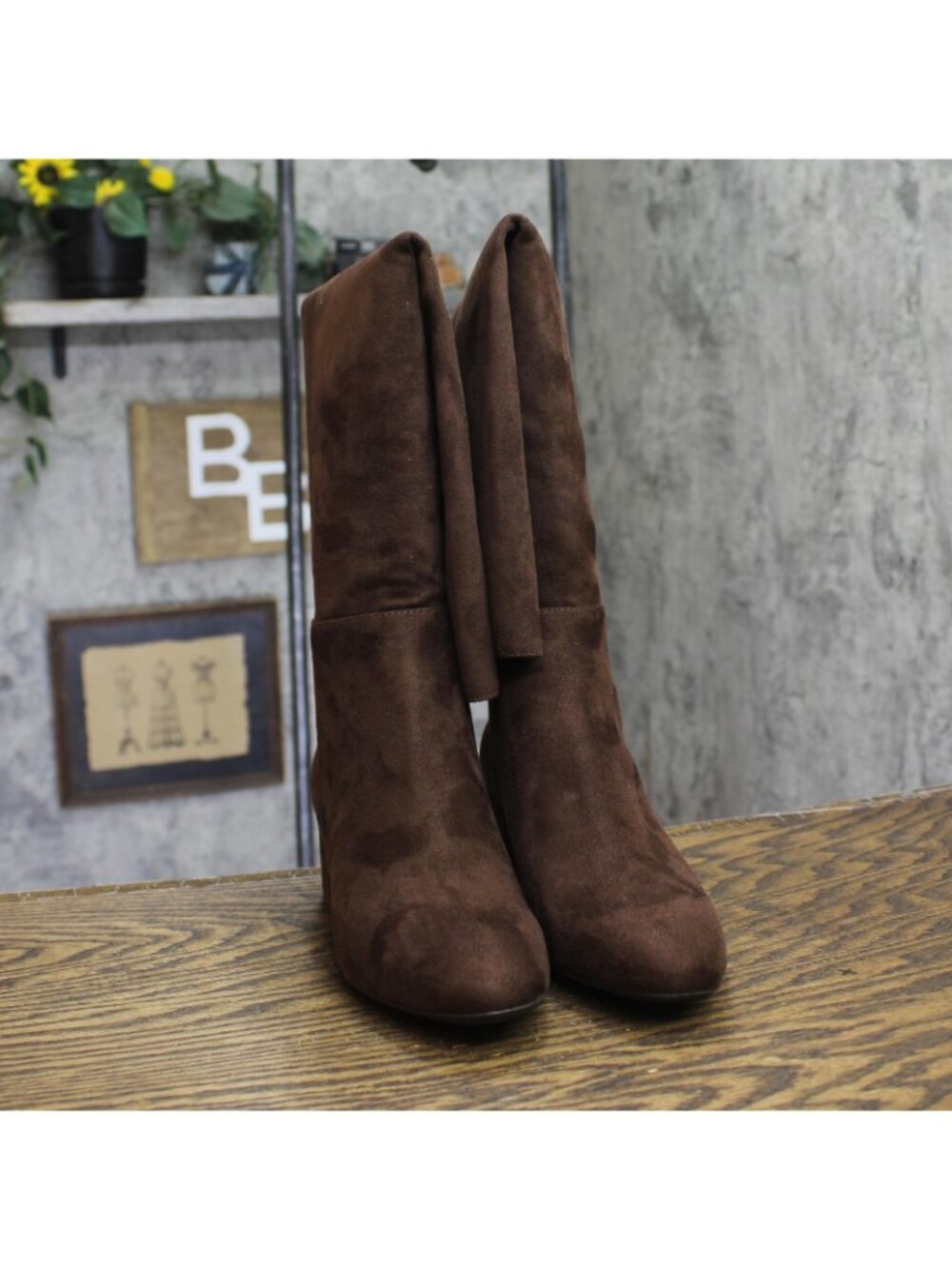 NWT Michael Michael Kors Braden Over-the-Knee Block Heel Boots Mocha Brown 5.5M - Picture 5 of 11